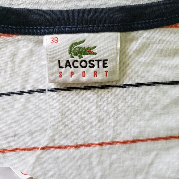 Lacoste Sport Woman's Striped Tank Top NWT - Picture 3 of 5